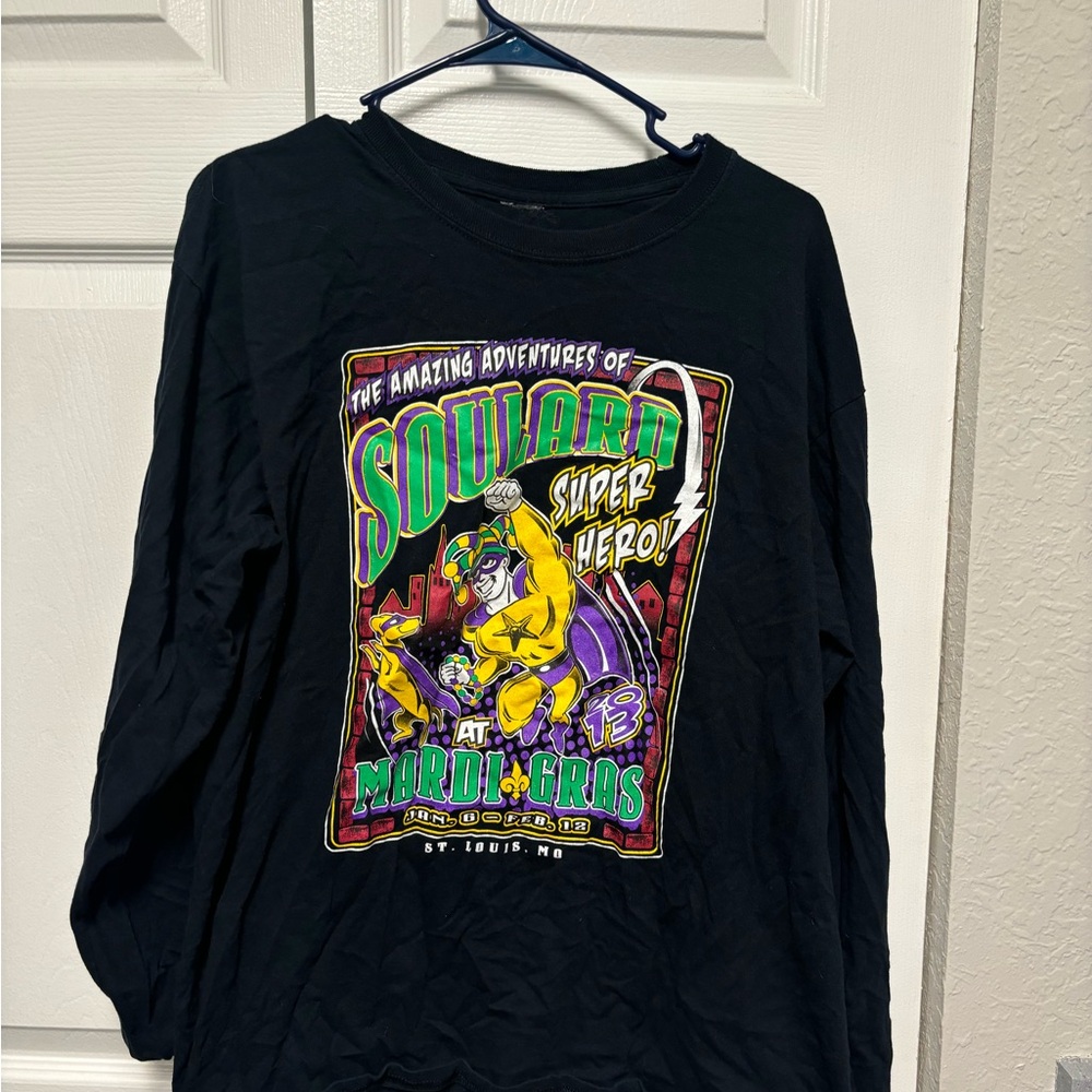 Black Graphic Long Sleeve Tee